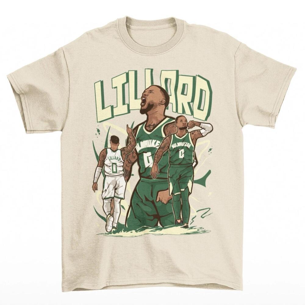 Damian Lillard Cartoon Style Milwaukee Basketball T Shirt
